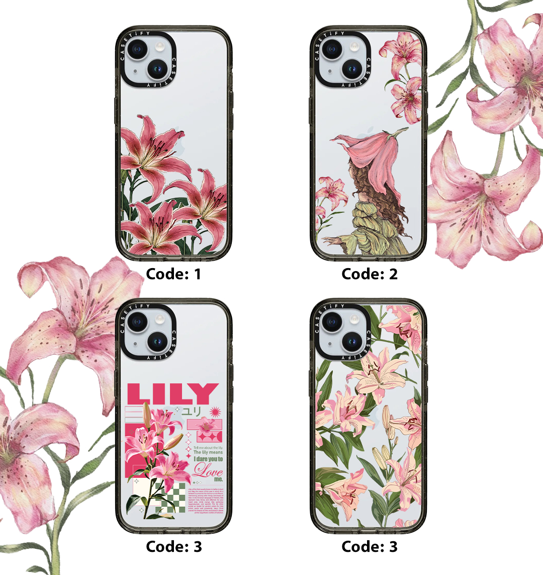 قاب موبایل سفارشی شفاف | Lilium Collection