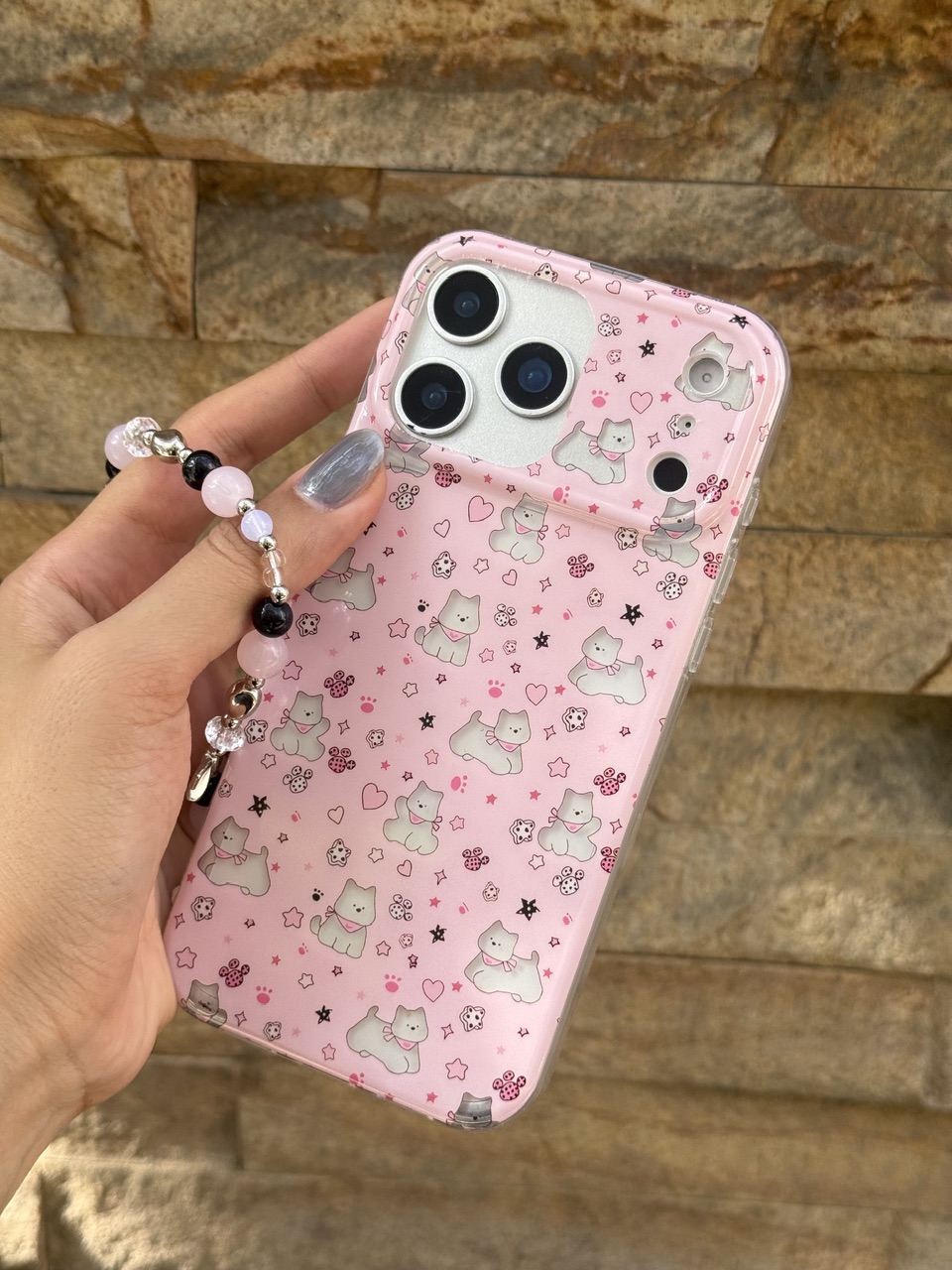 قاب Pink Paws با آویز